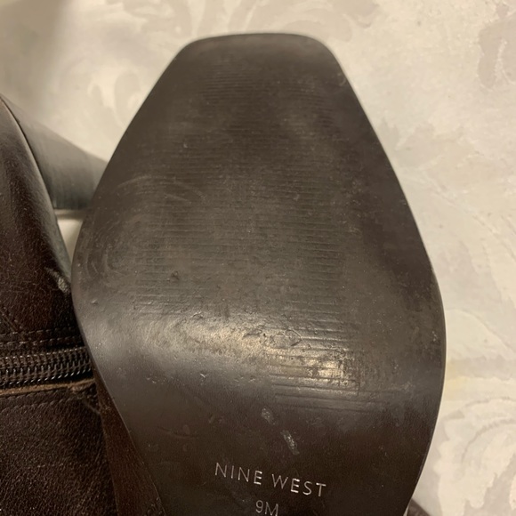Nine West Brown Leather Boots Size 9M - Picture 5 of 7